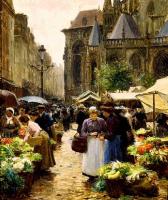 Gilbert, Victor Gabriel - Market in Dieppe